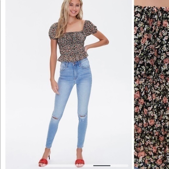 Floral crop top - Picture 3 of 10